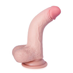 Dildo relistyczne elastyczny sztuczny penis 18 cm - 71303651
