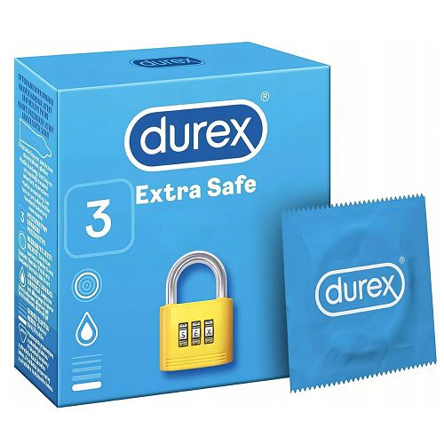 Durex Extra Safe grubsze wzmocnione prezerwatywy 3 szt - 70523775