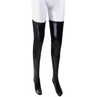 Kryjące grube pończochy erotyczne z efektem wet skin zapinane na zamek r. L - 79060575 - 3