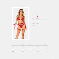 Obsessive czerwona uprząż z serduszkiem Elianes - 72603744 - 4