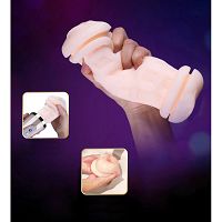 Masturbator dla mężczyzn pochwowo-oralny w tubie 35 sex funkcji - 74305160 - 4