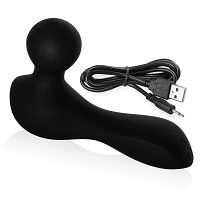 Czarny mini masażer dla kobiet wand 10 opcji wibracji - 77885483 - 5