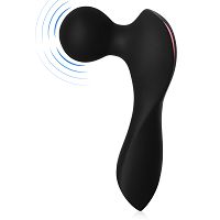 Czarny mini masażer dla kobiet wand 10 opcji wibracji - 77885483 - 6