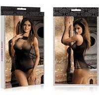 Wyjątkowe czarne body z wycięciami - 18100220 - 3