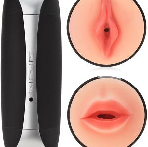 Wibrujący masturbator - 36 funkcji - 2w1 realistyczna pochwa i usta do obciągania - 73570455