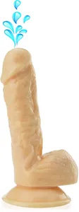Realistyczny penis na przyssawce, dildo z wytryskiem - 76955675