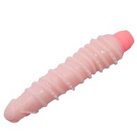 Cielisty giętki wibrator ze stymulującymi wypustkami 20 cm - 72519499 - 3