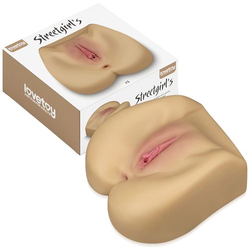 Realistyczna cielista sztuczna pochwa i anus anatomiczny masturbator - 77561468