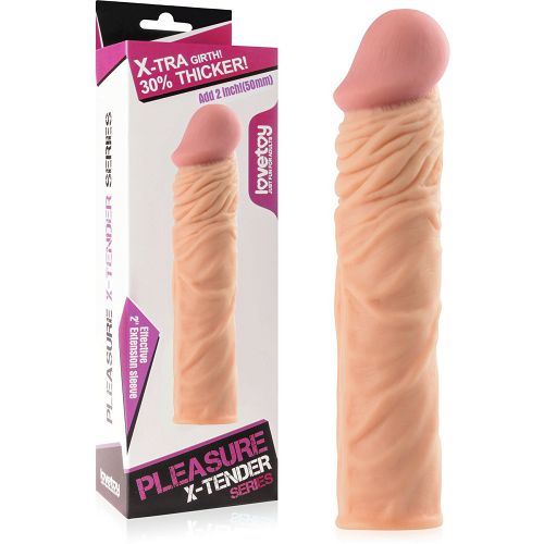 Naturalna nakładka penis dłuższy o 5 cm intensywnie stymulująca – 74770595