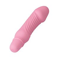 Różowy silikonowy miniwibrator na baterie 10 funkcji - 71839724 - 5