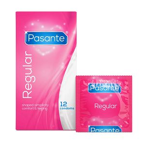 Pasante Regular klasyczne prezerwatywy ze zbiorniczkiem 12 szt - 78806190