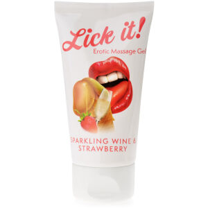 Lick it sparkling wine&strawberry 50 ml żel do masażu aromat 70951059