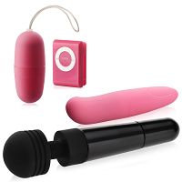 Zestaw Dla Kobiet: Wibrujące Jajko, Wibrator PEN, Masażer WAND - 76432728 - 2