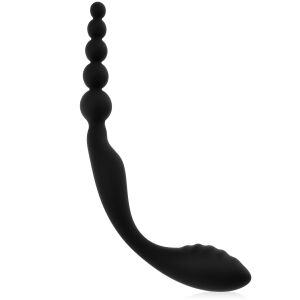 Elastyczna sonda waginalno-analna dwustronne dildo g-spot z kuleczkami do pieszczot - 78358939