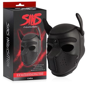 Skórzana maska psa do sesji BDSM i odgrywania scen - 71167820
