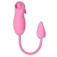 Króliczek z ssącym stymulatorem i jajeczkiem wibrującym - 77453271 - 2