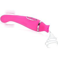 Dwustronny masturbator dla kobiet wibrator g-spot + ssący masażer łechtaczki - 79362021 - 3