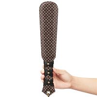 Solidna skórzana packa BDSM z tłoczonym wzorem 20 cm - 79032451 - 2