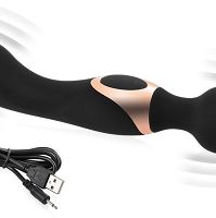 Dwustronny masażer całego ciała wielofunkcyjny wibrator z dwoma silnikami - 79534717 - 2