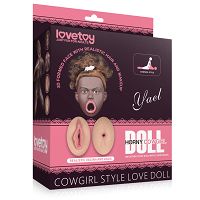 Sex lalka realistyczna 98 cm 3 otwory brązowa – 77973647 - 7