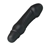 Czarny silikonowy miniwibrator na baterie 10 funkcji - 79218008 - 2