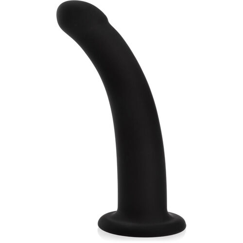 Silikonowe dildo na przyssawce cienki zakrzywiony penis do waginy i anusa - 73730265