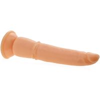 Gładkie dildo na mocnej przyssawce sztuczny penis 22 cm - 75612871 - 2