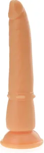 Gładkie dildo na mocnej przyssawce sztuczny penis 22 cm - 75612871