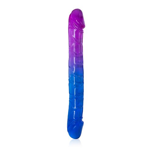 Dwustronne realistyczne dildo dla par LGBT 24 cm - 72448663