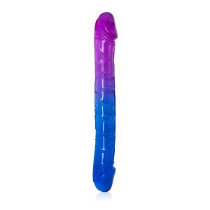 Dwustronne realistyczne dildo dla par LGBT 24 cm - 72448663