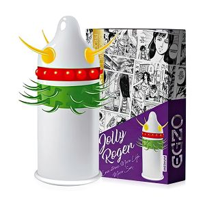 Prezerwatywa z wypustkami EGZO Jolly Roger - 74117403