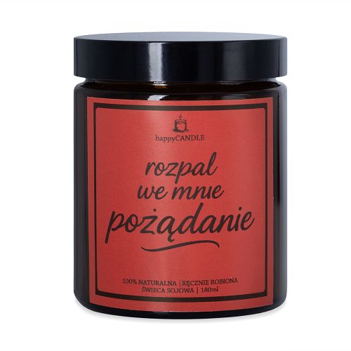 Świeca sojowa z napisem 