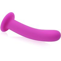 Silikonowe dildo smukła prosta pałka z przyssawką – 78905926 - 2