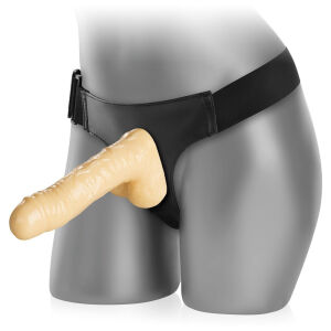 Sztuczny penis realistyczne dildo na elastycznym pasie strap-on - 73530800