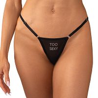 Obsessive Violami przezroczyste stringi z napisem 