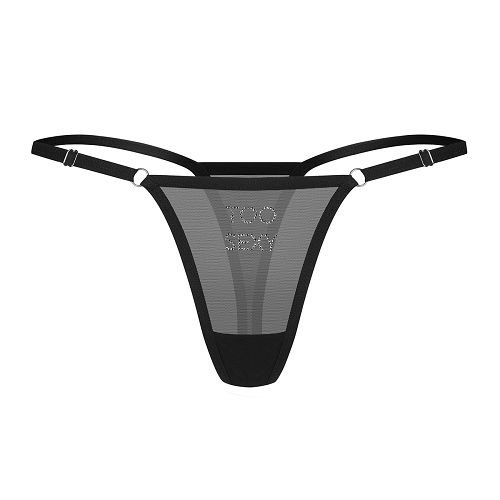 Obsessive Violami przezroczyste stringi z napisem 