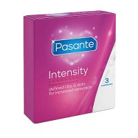 Pasante Intensity prezerwatywy z prążkami i wypustkami 3 szt  - 70330629 - 2