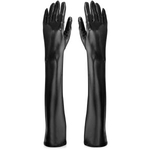 Długie seksowne rękawiczki z połyskiem - 75936759