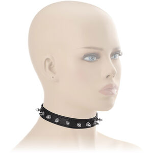 Sex obroża z kolcami ćwiekowany choker bdsm z regulacją obwodu - 71711655