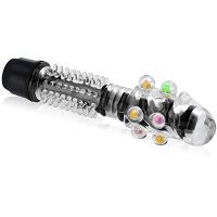 Żelowy wibrator z kolcami i wypustkami, masująca różdżka rozkoszy - 78106296 - 2