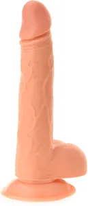 Prosty penis realistyczne dildo z jądrami na przyssawce - 71788397