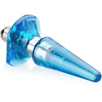 Niebieski korek analny z wibracjami żelowy plug 7 wibracji – 75314694 - 2