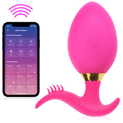 Wibrujące jajeczko z wypustkami do łechtaczki 9 funkcji aplikacja na telefon - 76354570