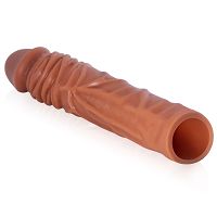 Powiększająca nakładka +4 cm przedłużka nasadka na penisa - 71940234 - 2