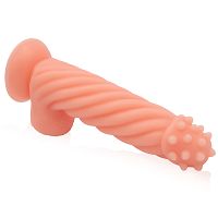 Dildo z wypustkami stymulującymi duży penis 21 cm - 74632779 - 2
