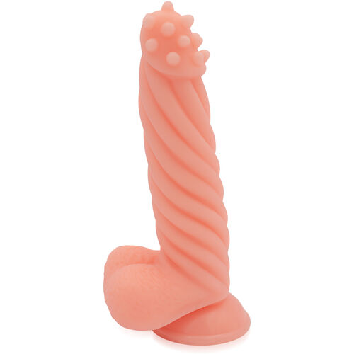 Dildo z wypustkami stymulującymi duży penis 21 cm - 74632779