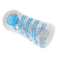 Żelowy ciasny masturbator męski z masującą kulką sztuczna pochwa - 72130798 - 2