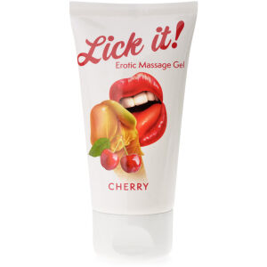 Lick it cherry 50 ml aromatyzowany żel do masażu całego ciała wiśniowy - 78090928