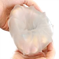 Elastyczny żelowy masturbator z falami dla mężczyzn 13 cm - 74709762 - 7