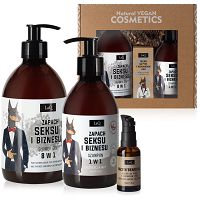 Wegański zestaw  dla mężczyzn DOBERMAN żel+szampon+olejek - 73603910 - 2